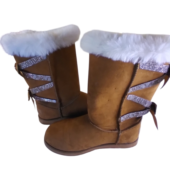 Juicy Couture kaori faux fur boots size 7.5 brown - Picture 4 of 8